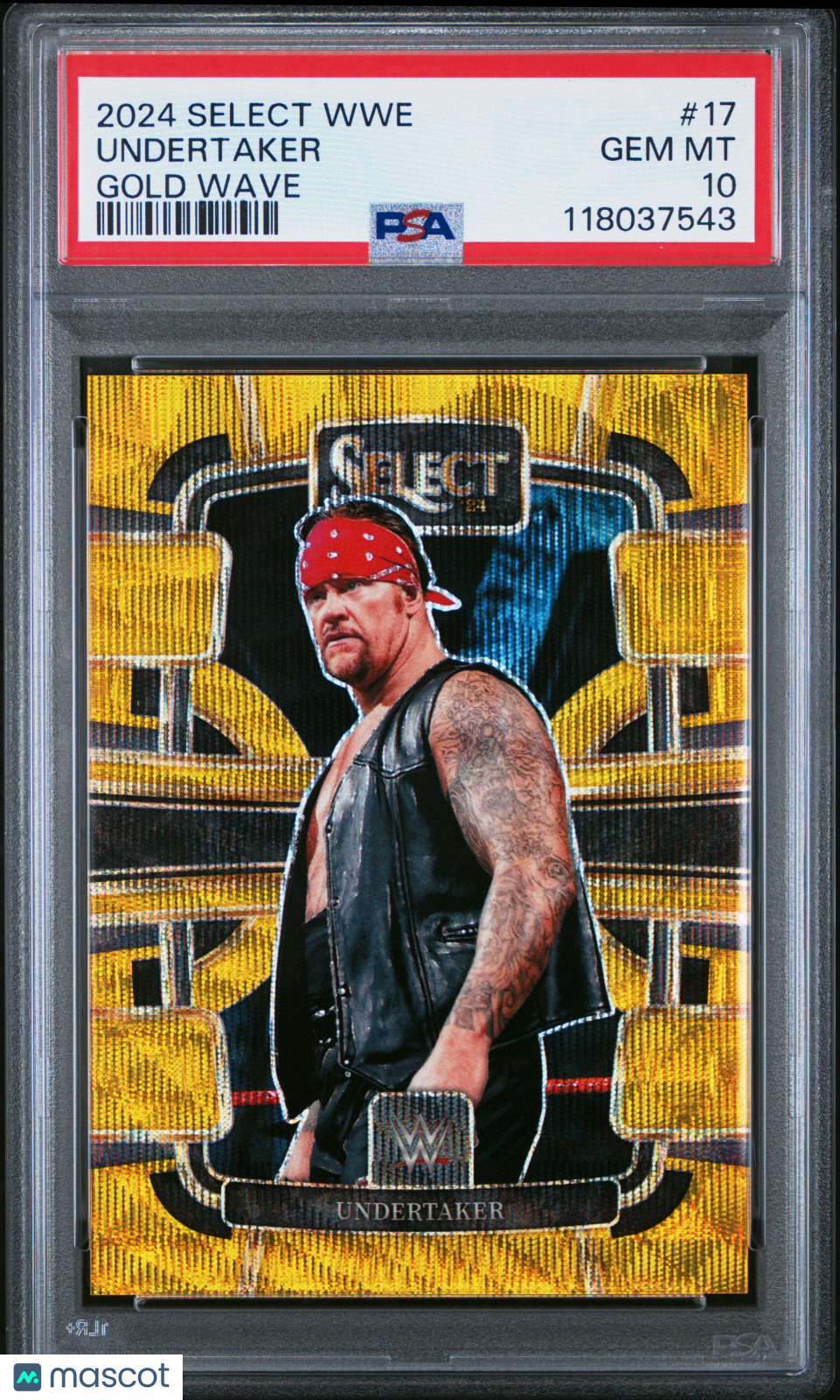 2024 Panini Select WWE Undertaker Gold Wave #17 PSA 10 - Graded Sports Cards