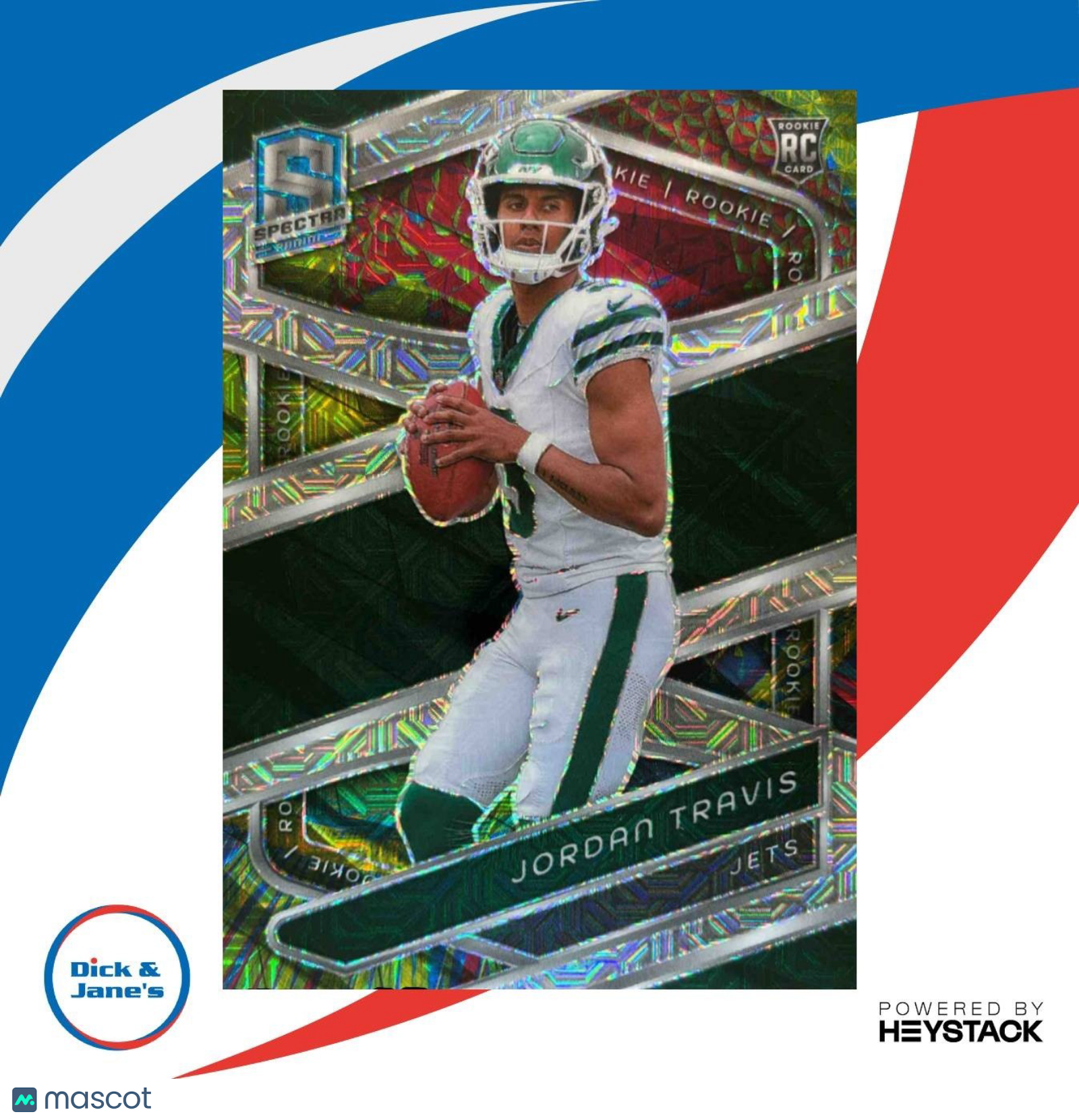 2024 Panini Spectra Jordan Travis Rookies Meta 4/25 #154 RC New York Jets - Sports Cards