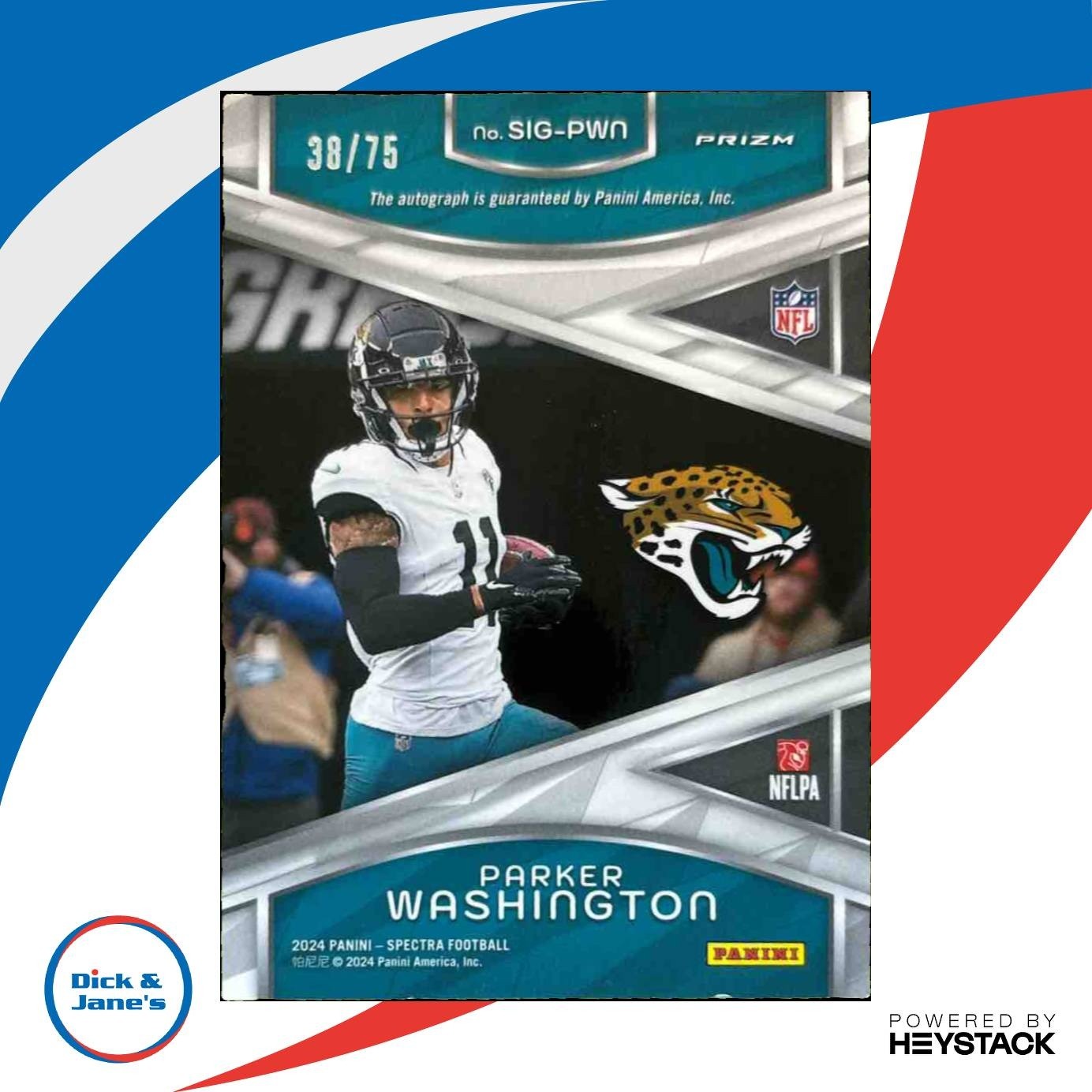 2024 Panini Spectra Parker Washington Signatures Celestial /75 Auto Jaguars - Sports Cards