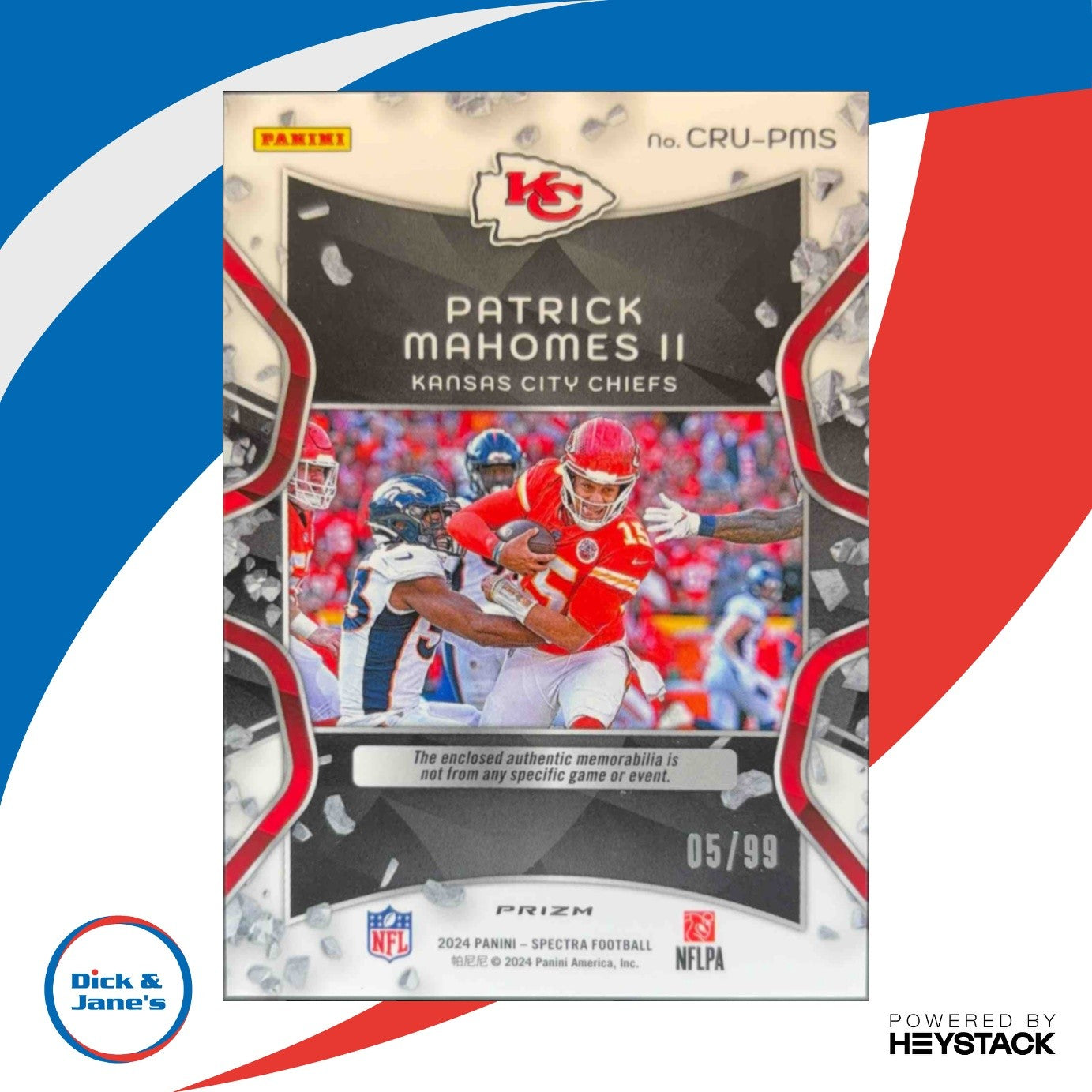 2024 Panini Spectra Patrick Mahomes II Crush 5/99 #CRU-PMS - Sports Cards