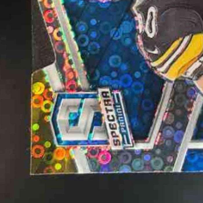 2024 Panini Spectra T.J. Watt Neon Blue Die-Cut /50 #87 Pittsburgh Steelers - Sports Cards