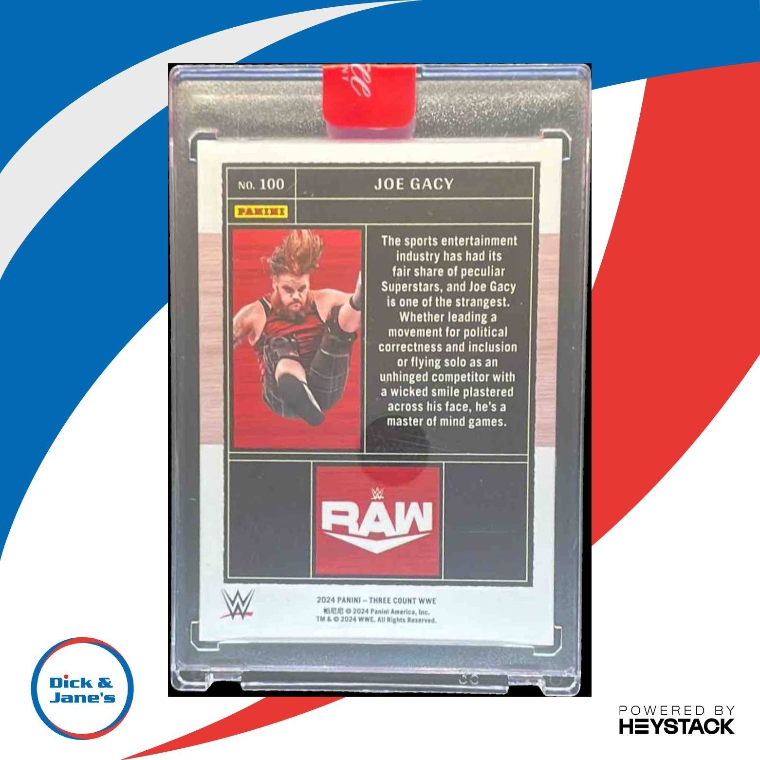 2024 Panini Three Count WWE Joe Gacy Red /25 #100 - Sports Cards