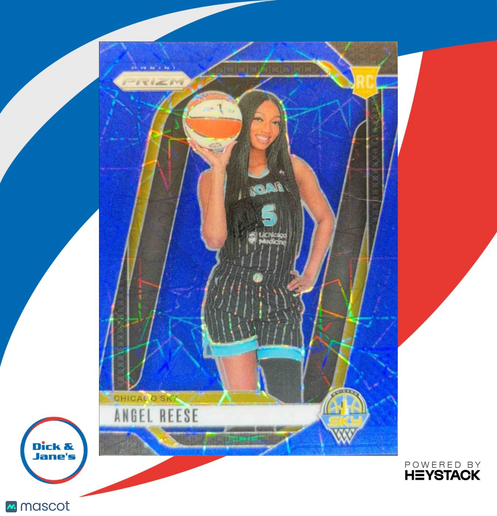 2024 Panini WNBA Prizm Angel Reese Blue Velocity #147 RC - Sports Cards