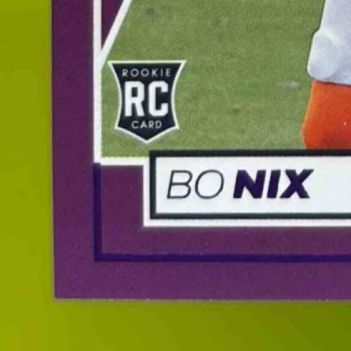 2024 Panini Zenith Bo Nix 2nd Down Purple 50/50 #109 RC Denver Broncos - Sports Cards