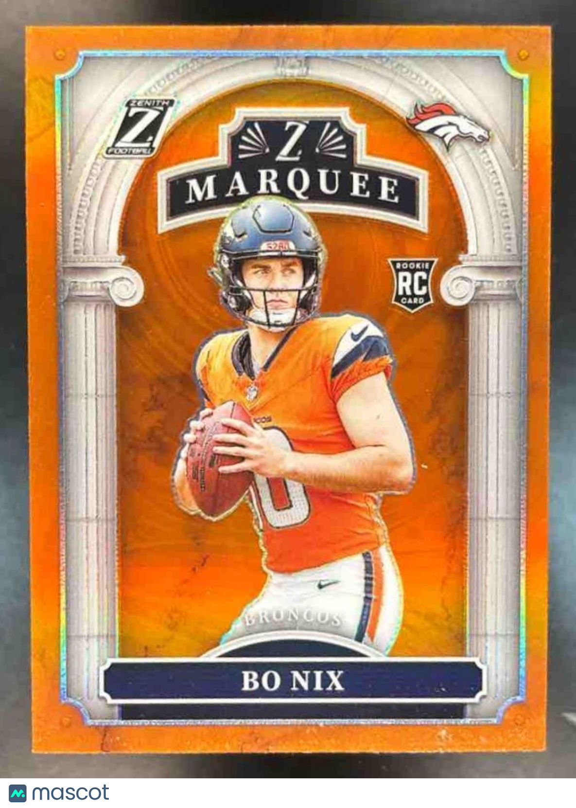 2024 Panini Zenith Bo Nix Z Marquee Orange #4 RC Denver Broncos - Sports Cards