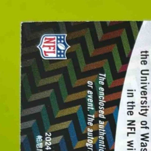 2024 Panini Zenith Michael Penix Jr. Z-Jersey Auto /99 MEM RC Atlanta Falcons - Sports Cards