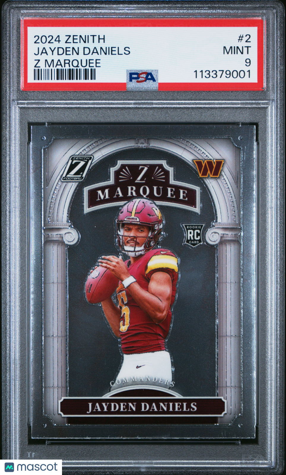 2024 Panini Zenith Z Marquee Jayden Daniels Rookie PSA 9 Washington Commanders - Graded Sports Cards