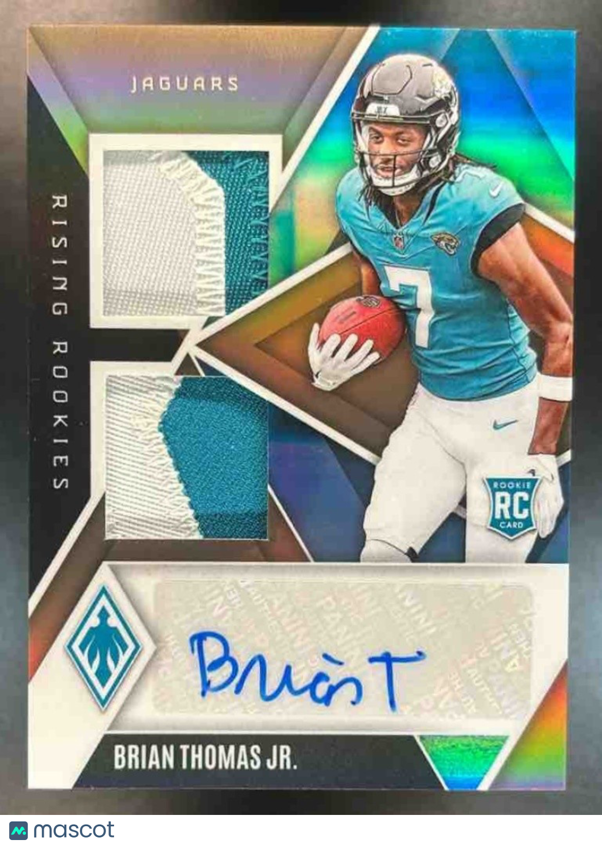 2024 Phoenix Brian Thomas Jr. Rookie Phenom Patch Auto Bronze /33 MEM RC Jaguars - Sports Cards