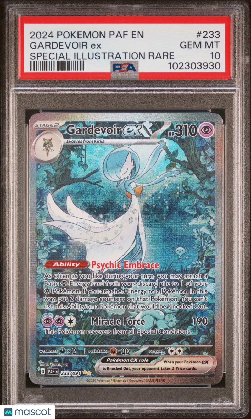 2024 Pokemon Paldean Fates Gardevoir EX #233 Special Illustration Rare PSA 10 - Graded TCG/CCG