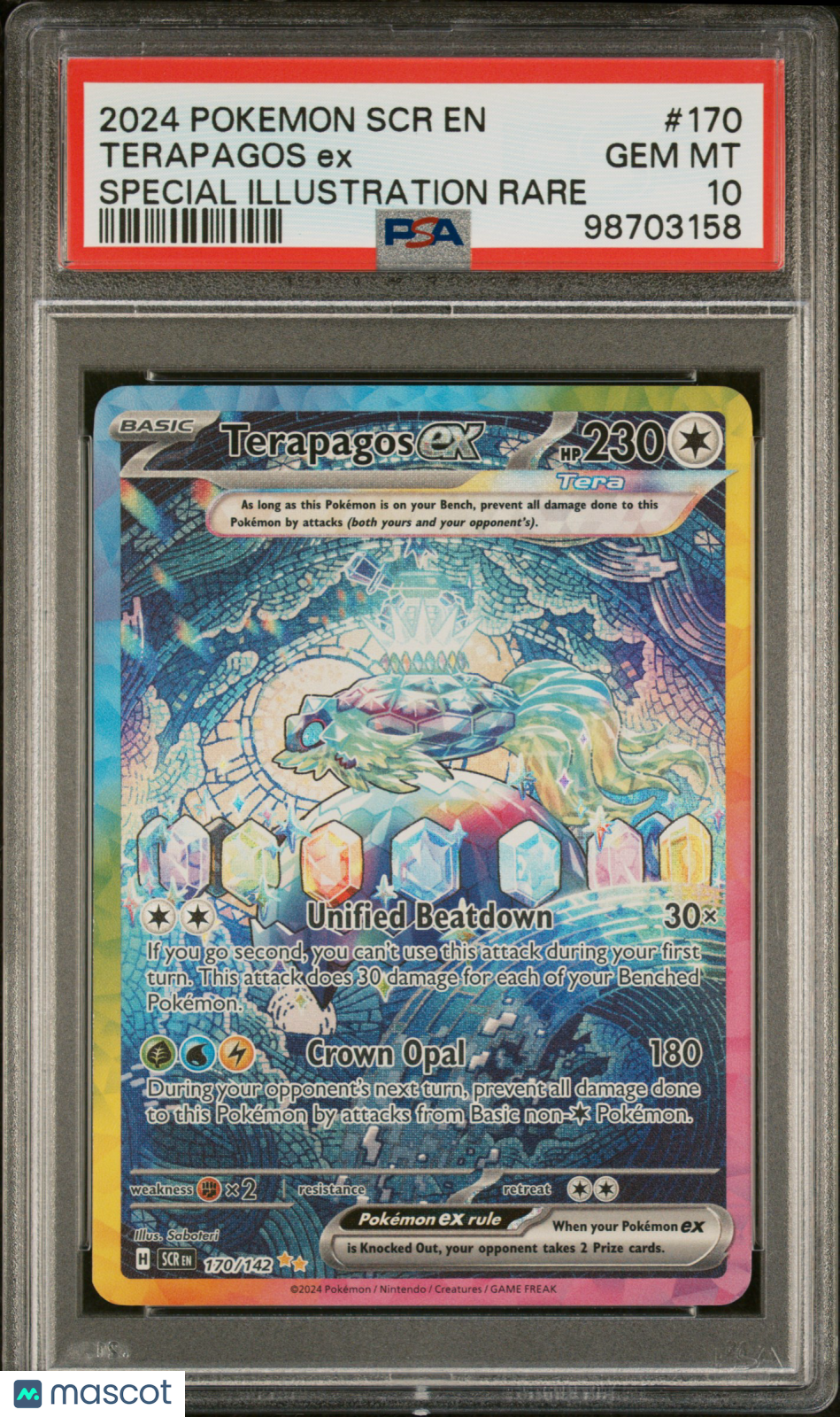2024 Pokemon Stellar Crown Terapagos EX #170 SIR PSA 10 GEM MINT - Graded TCG/CCG