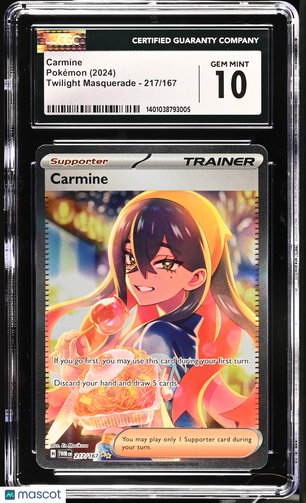 2024 Pokémon Twilight Masquerade Carmine #217/167 English CGC 10 - Graded TCG/CCG