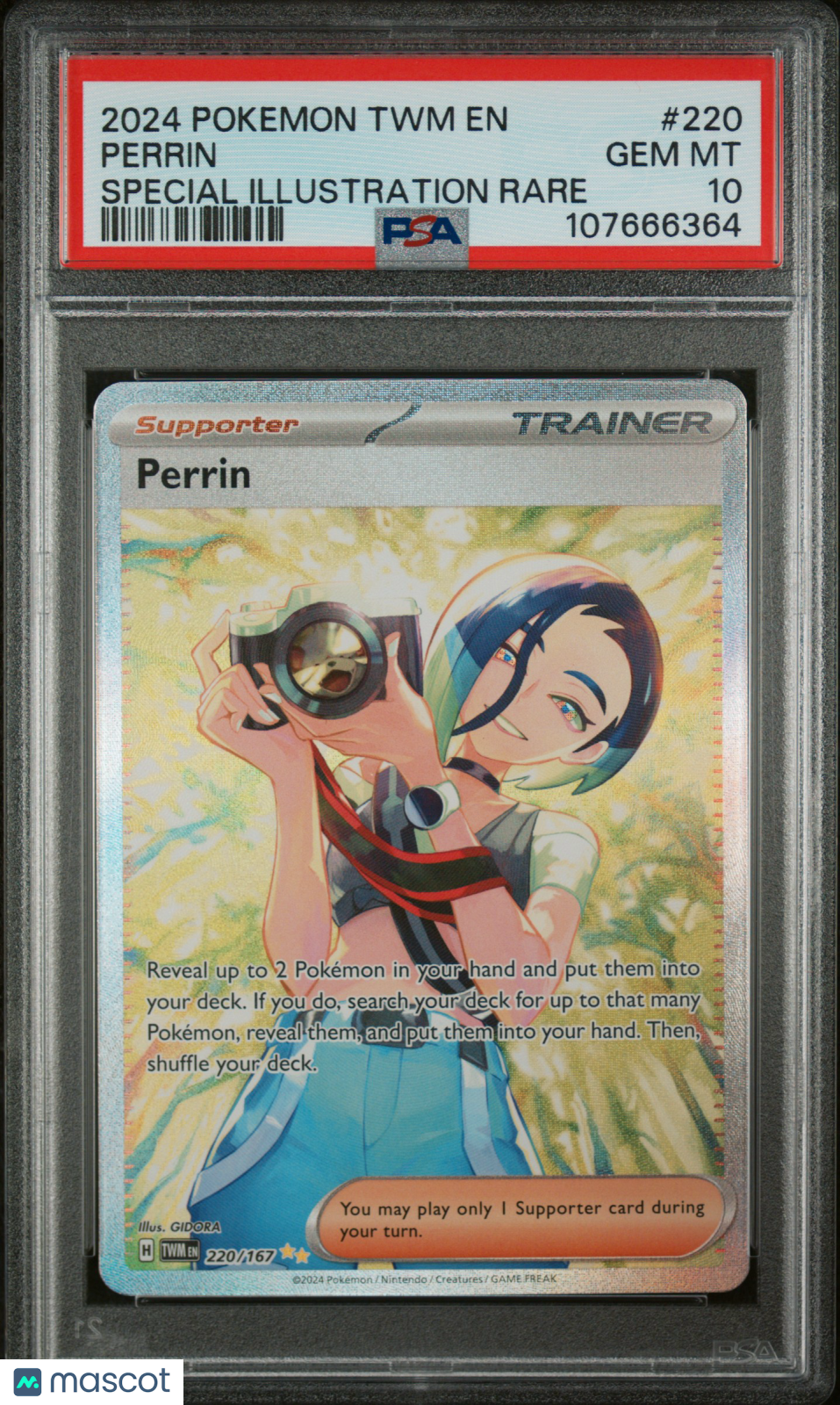 2024 Pokemon Twilight Masquerade Perrin #220 SIR PSA