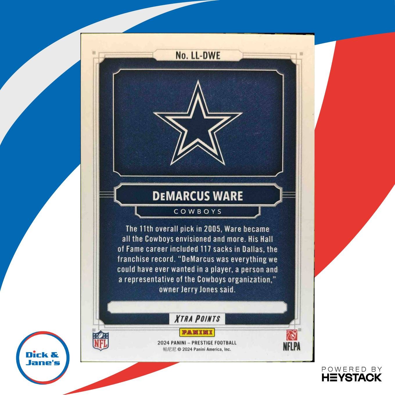 2024 Prestige DeMarcus Ware Living Legends Xtra Points Red 46/399 Dallas Cowboys - Sports Cards
