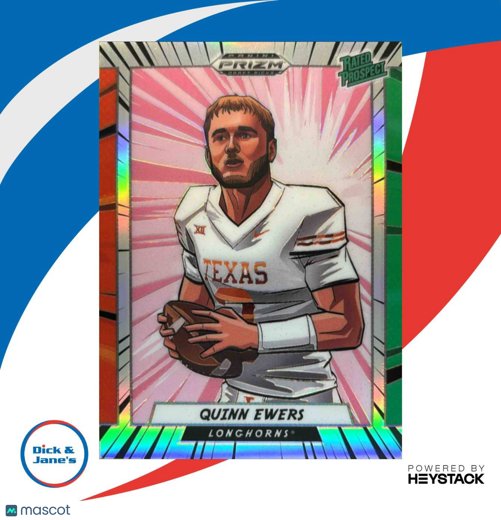 2024 Prizm Collegiate Draft Picks Quinn Ewers Manga SSP Rated Prospect Longhorns - Sports Cards