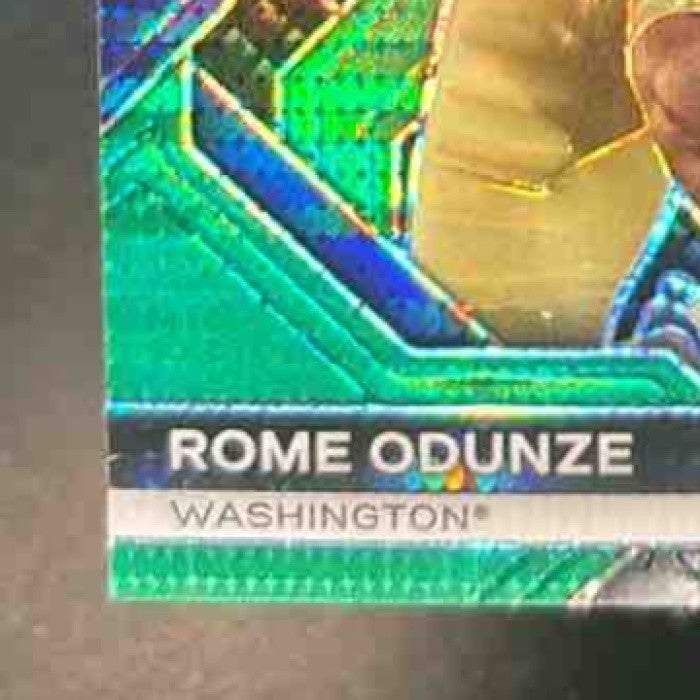 2024 Prizm Collegiate Draft Rome Odunze New Recruits Green Pulsar /25 RC Huskies - Sports Cards