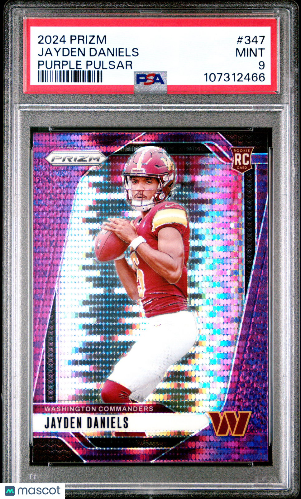 2024 Prizm Jayden Daniels Purple Pulsar Rookie PSA 9 MINT Washington Commanders - Graded Sports Cards