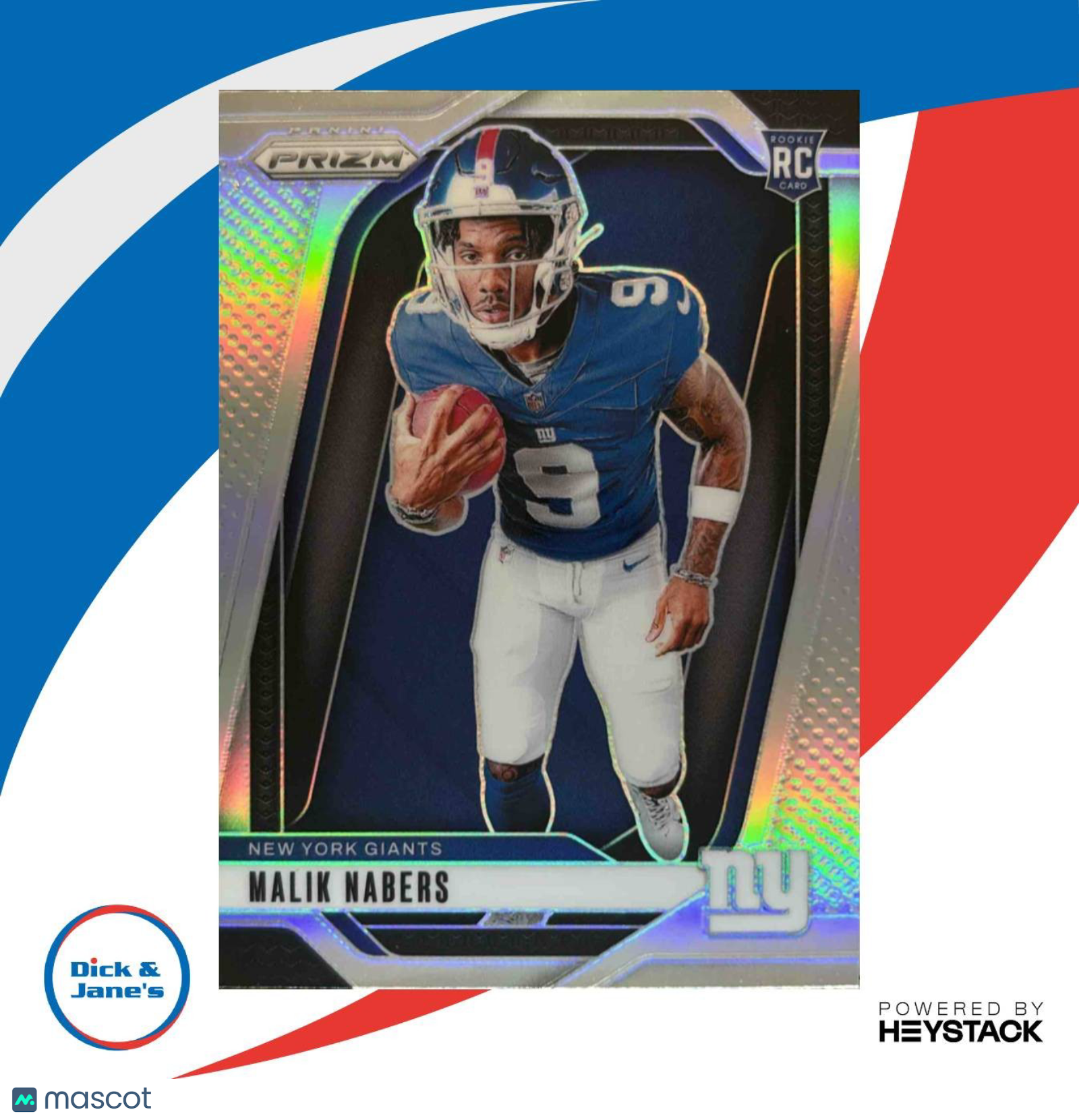 2024 Prizm Malik Nabers Rookie Variations #28 SILVER RC VAR New York Giants - Sports Cards