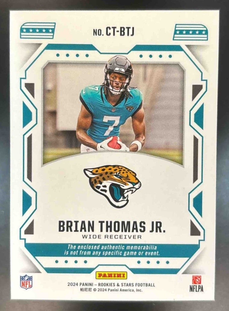 2024 Rookies & Stars Brian Thomas Jr. Cross Training Prime /49 MEM RC Jaguars - Sports Cards