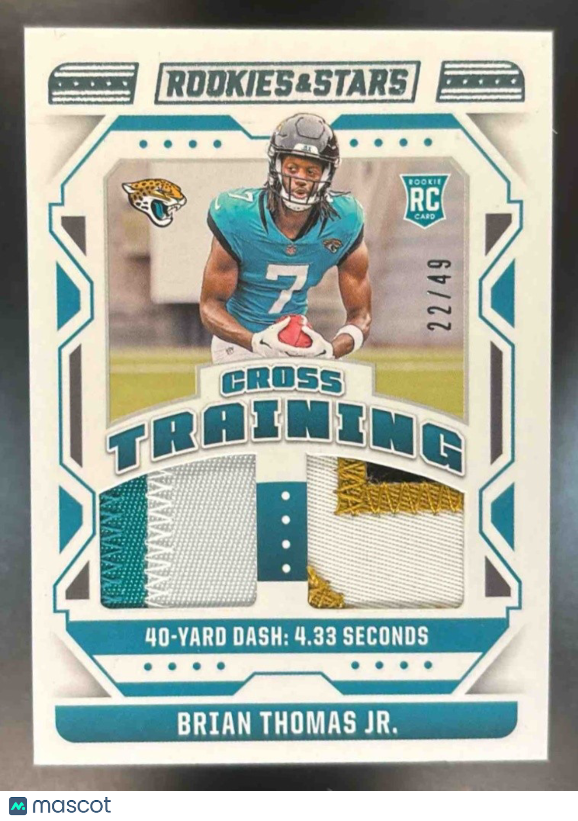 2024 Rookies & Stars Brian Thomas Jr. Cross Training Prime /49 MEM RC Jaguars - Sports Cards