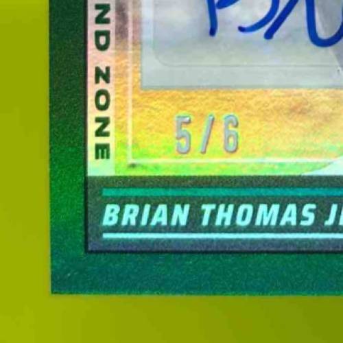 2024 Score Brian Thomas Jr. Signatures End Zone 5/6 Auto RC Jacksonville Jaguars - Sports Cards