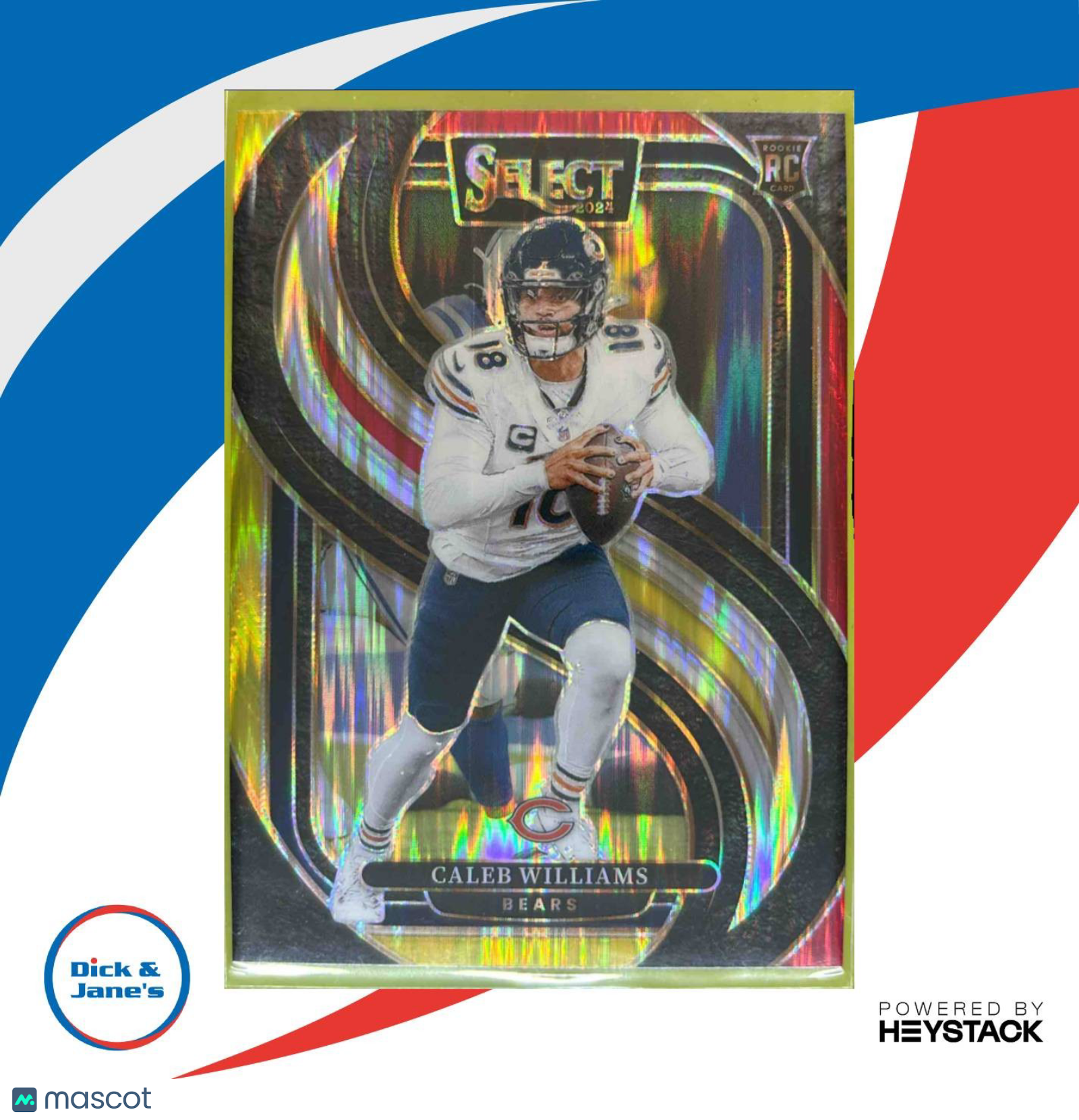 2024 Select Caleb Williams Premier Red and Yellow Prizm - Sports Cards