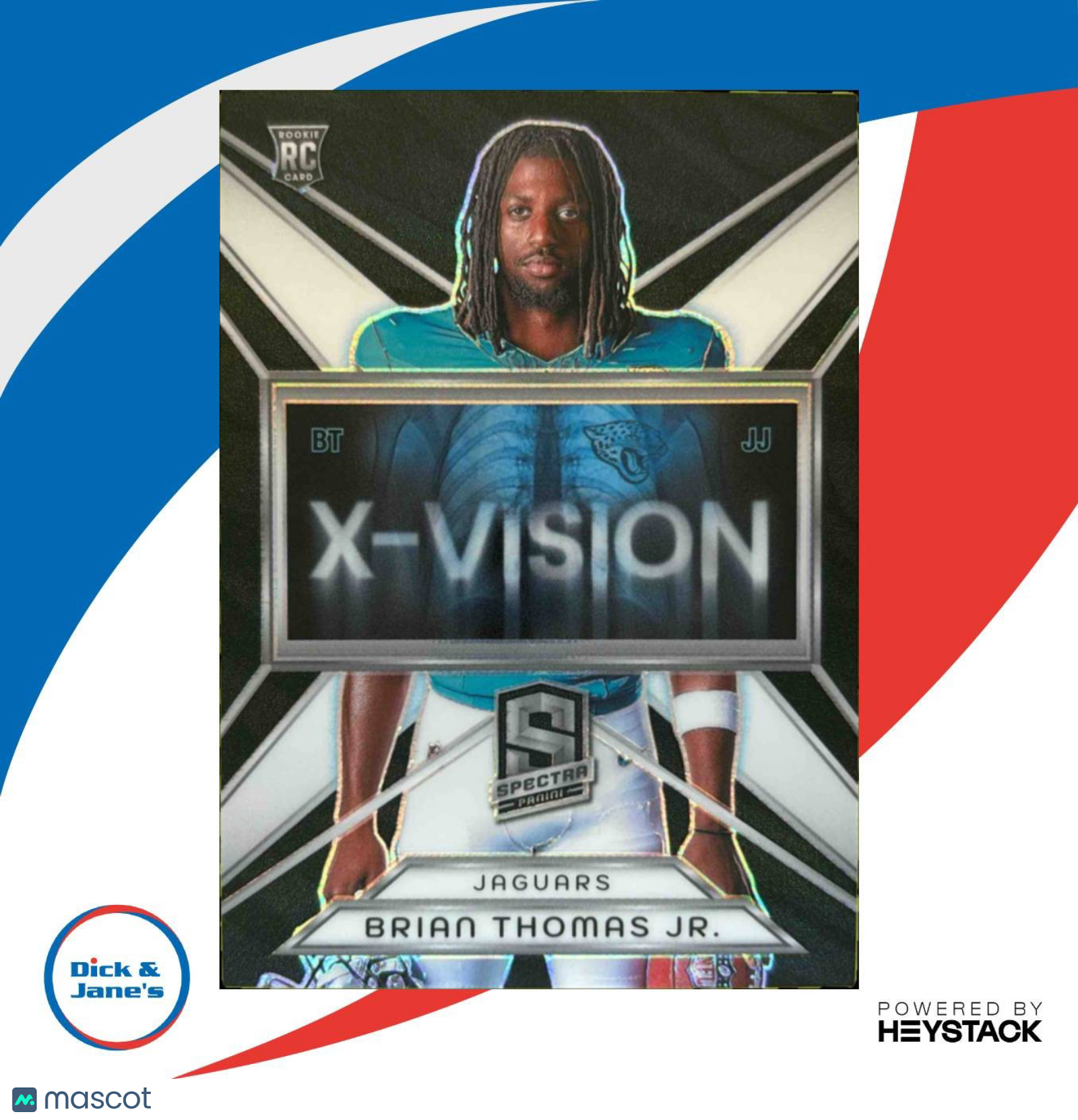 2024 Spectra Brian Thomas Jr. X-Vision 122/125 #XV-BTJ RC Jacksonville Jaguars - Sports Cards