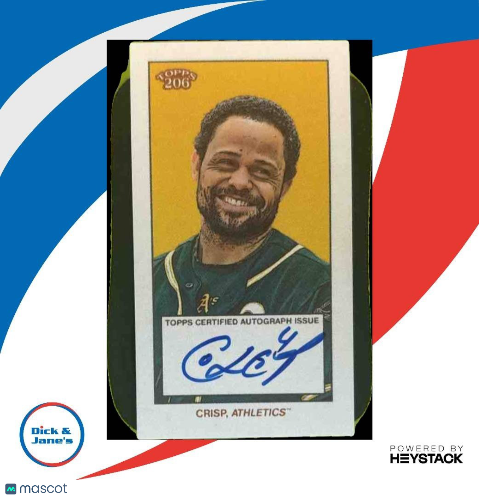 2024 Topps 206 Coco Crisp Auto #NNO Oakland Athletics - Sports Cards