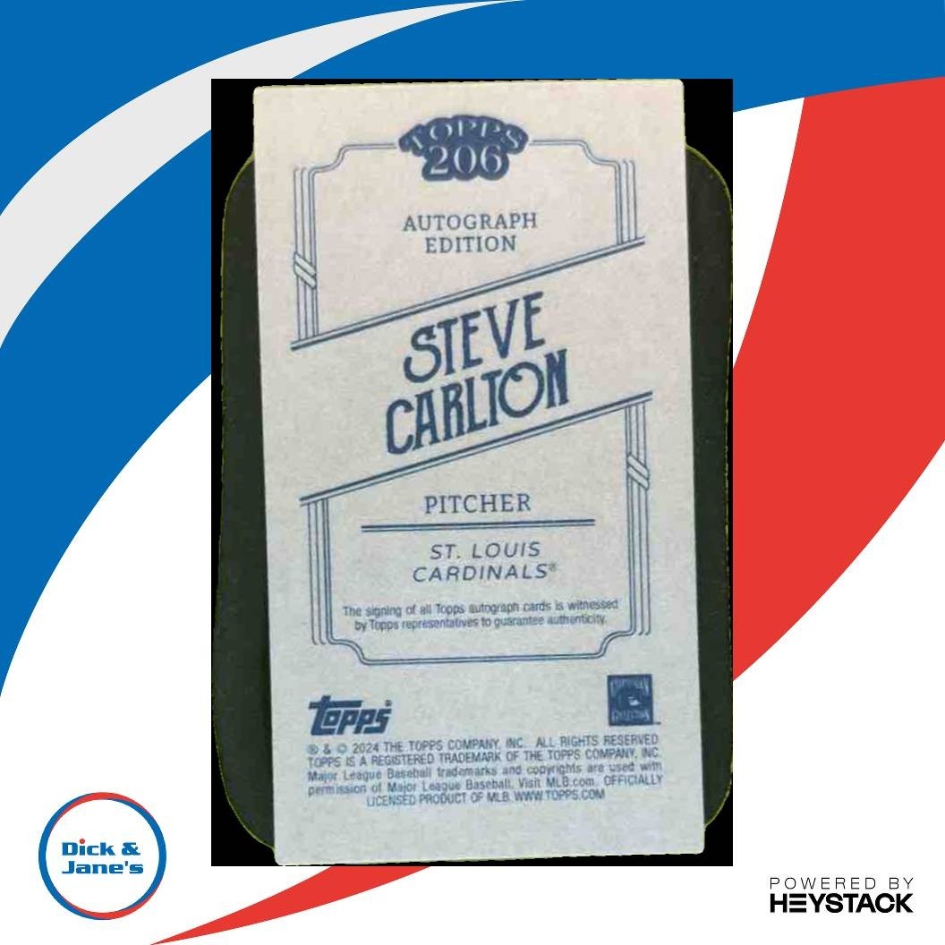 2024 Topps 206 Steve Carlton Auto Mini #NNO St. Louis Cardinals - Sports Cards