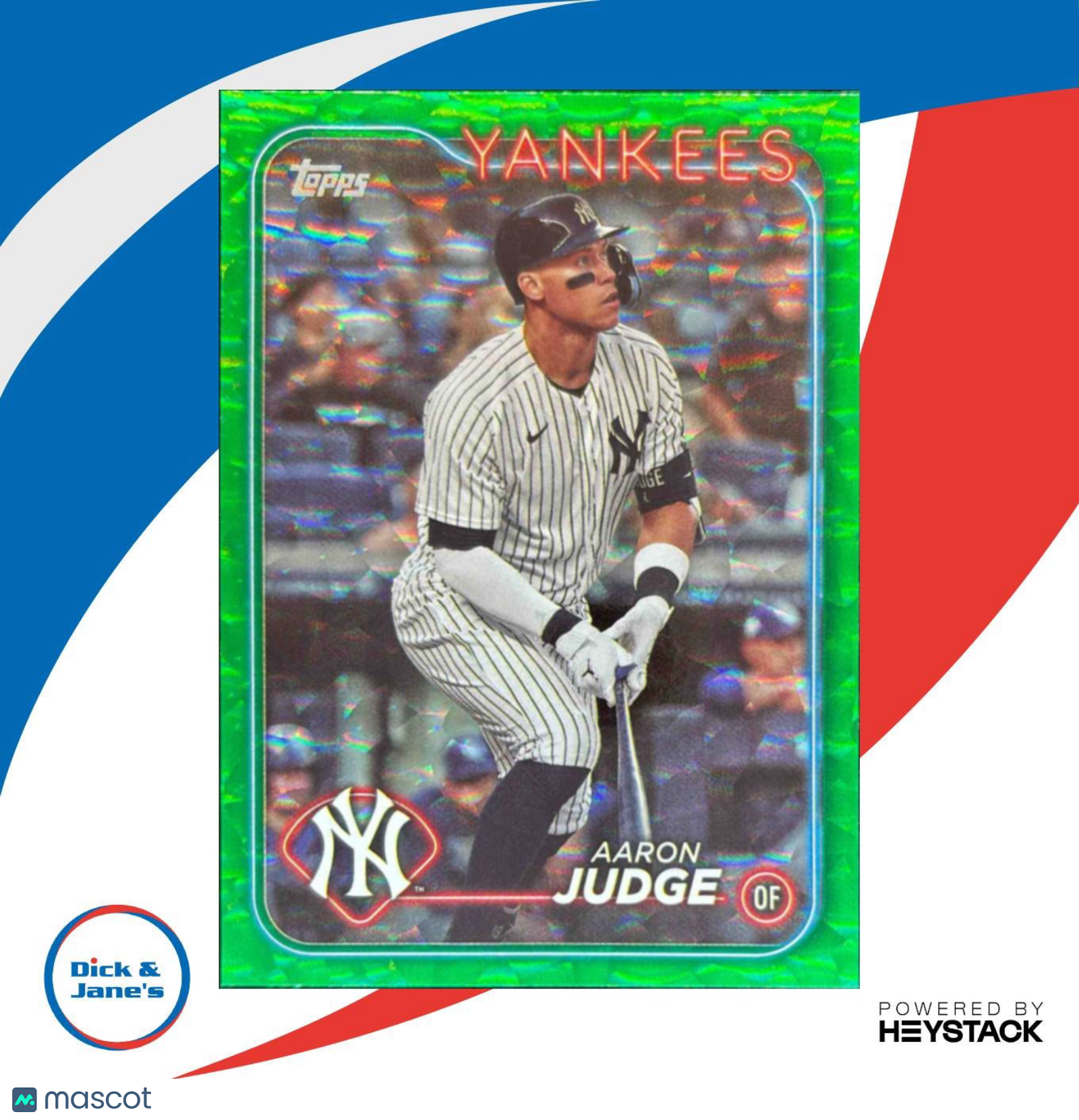 2024 Topps Aaron Judge Green Crackle Foil 455/499 #99 New York Yankees - Sports Cards