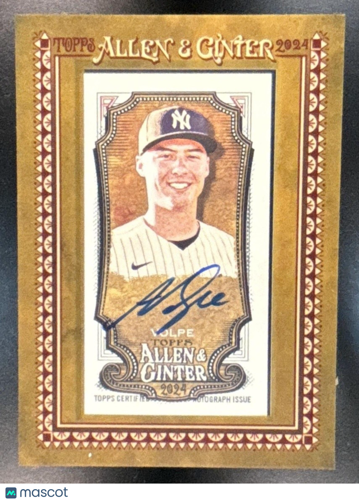 2024 Topps Allen & Ginter Anthony Volpe Mini Baseball Auto New York Yankees - Sports Cards