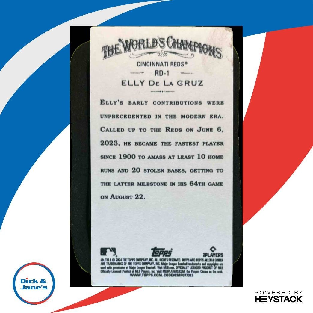 2024 Topps Allen & Ginter Elly De La Cruz Rookie Design Variations Mini Reds - Sports Cards