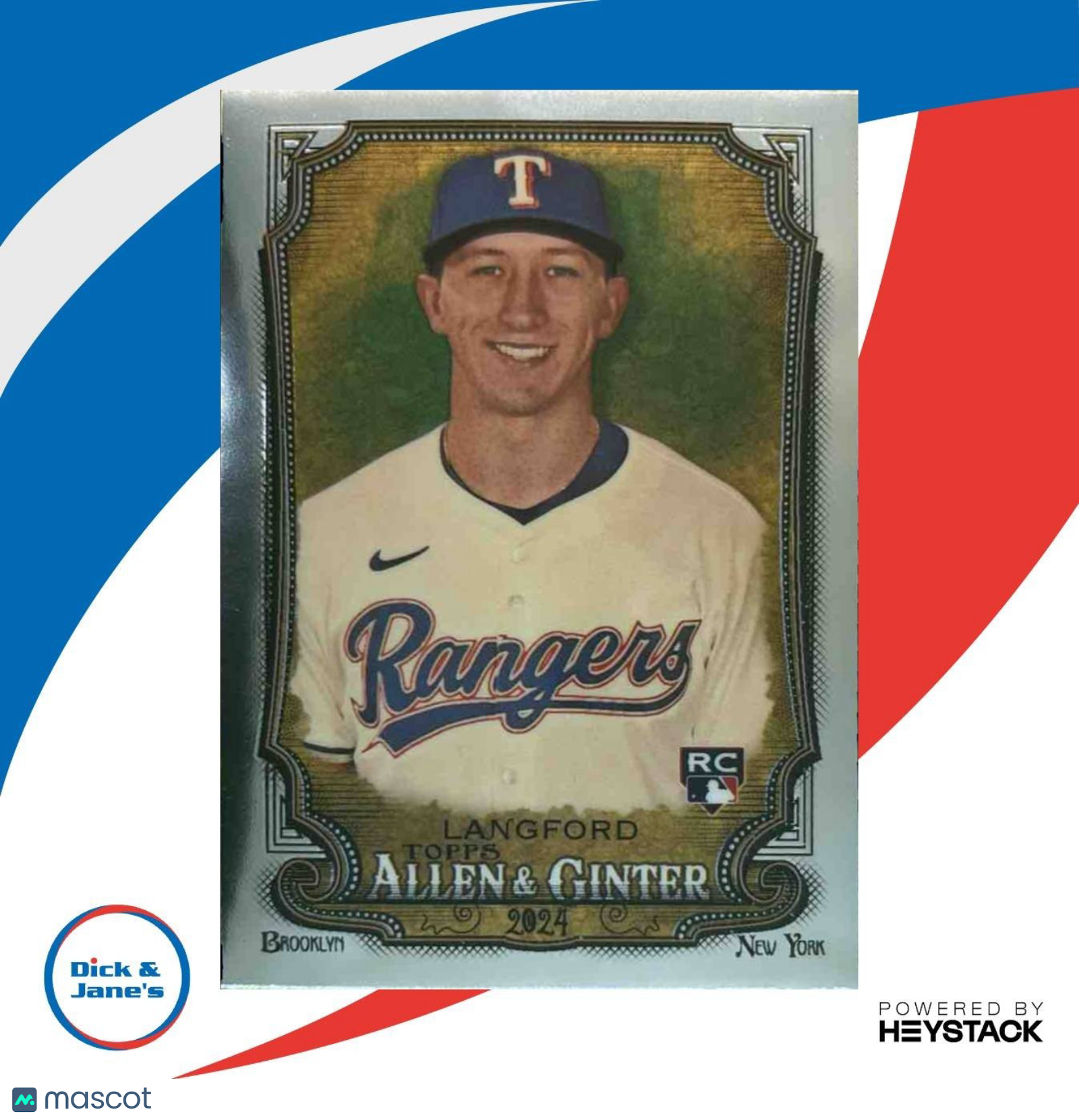 2024 Topps Allen & Ginter Wyatt Langford Chrome #278 RC Texas Rangers - Sports Cards