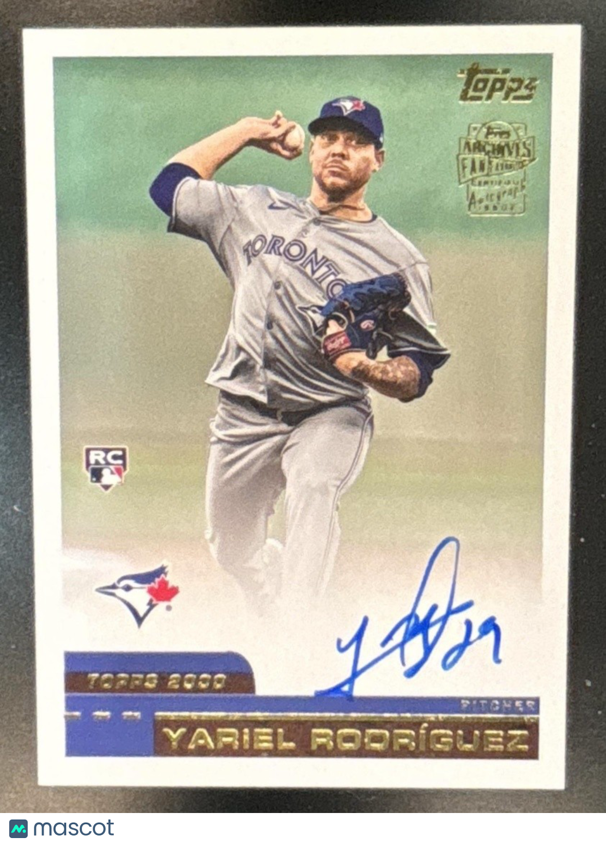 2024 Topps Archives ’00 Fan Favorites Autographs Yariel Rodriguez Auto RC Jays - Sports Cards