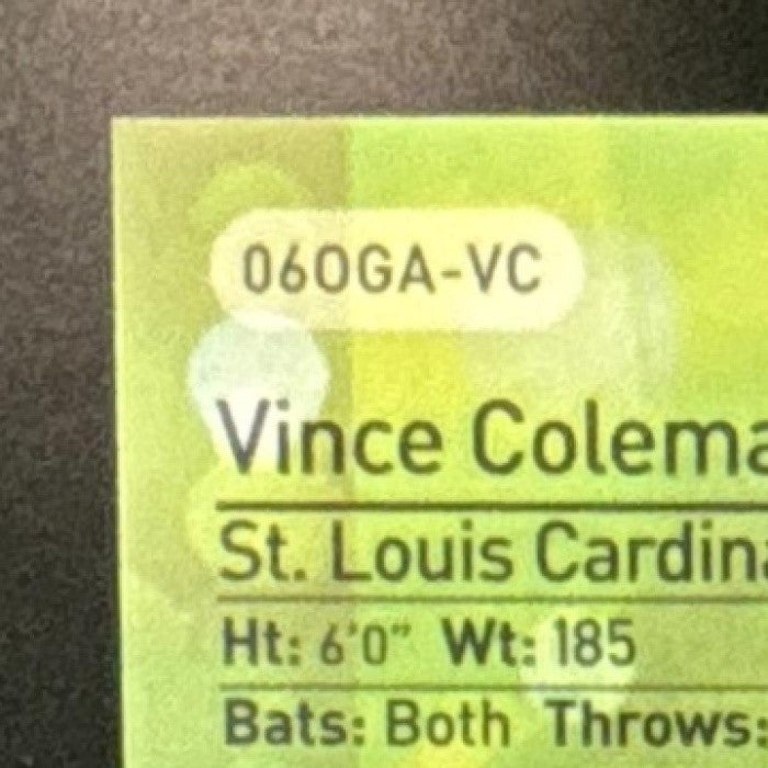 2024 Topps Archives Vince Coleman 2006 Own the Game Auto Red 1/10 Cardinals - Sports Cards
