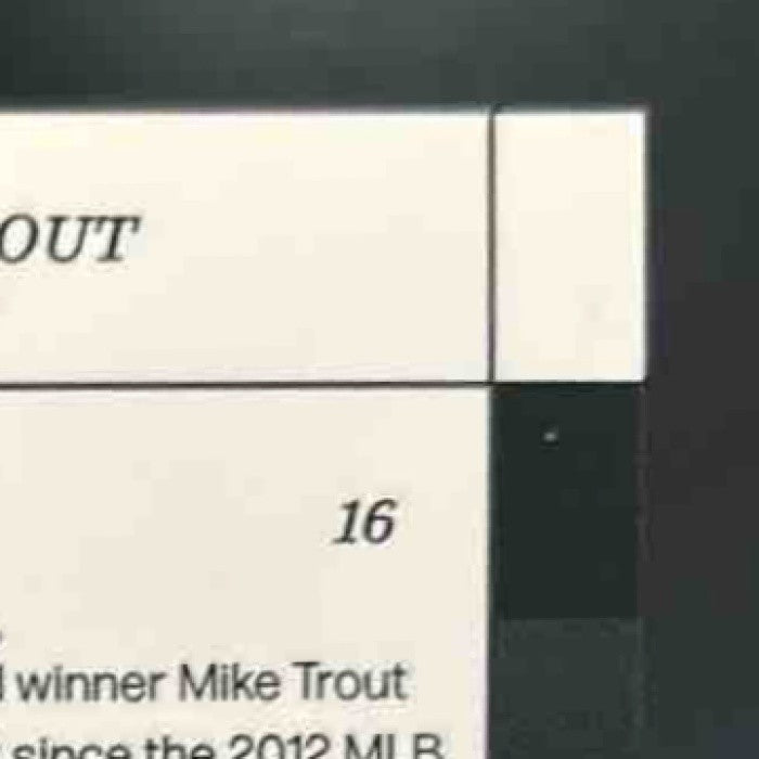 2024 Topps Black & White Mike Trout Yellow /75 #16 - Sports Cards