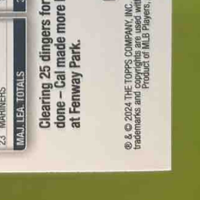 2024 Topps Cal Raleigh Black 30/73 #122 Seattle Mariners - Sports Cards