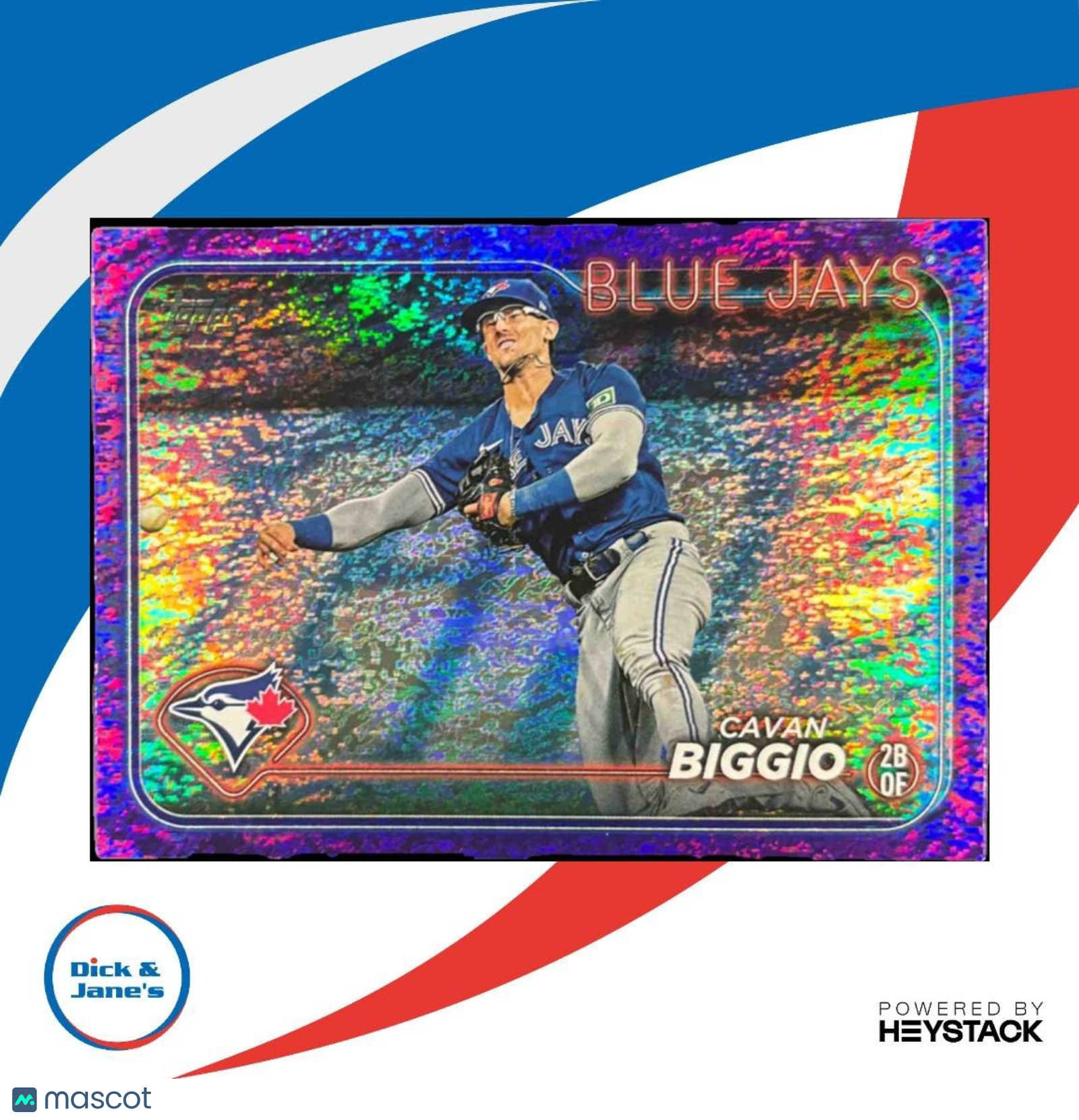 2024 Topps Cavan Biggio Purple Holofoil /799 #47 Toronto Blue Jays - Sports Cards