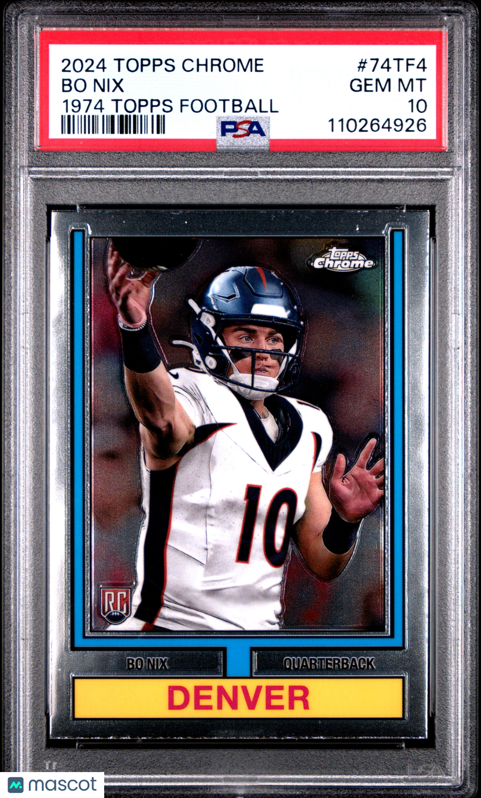 2024 Topps Chrome 1974 Topps Football Bo Nix #74TF4