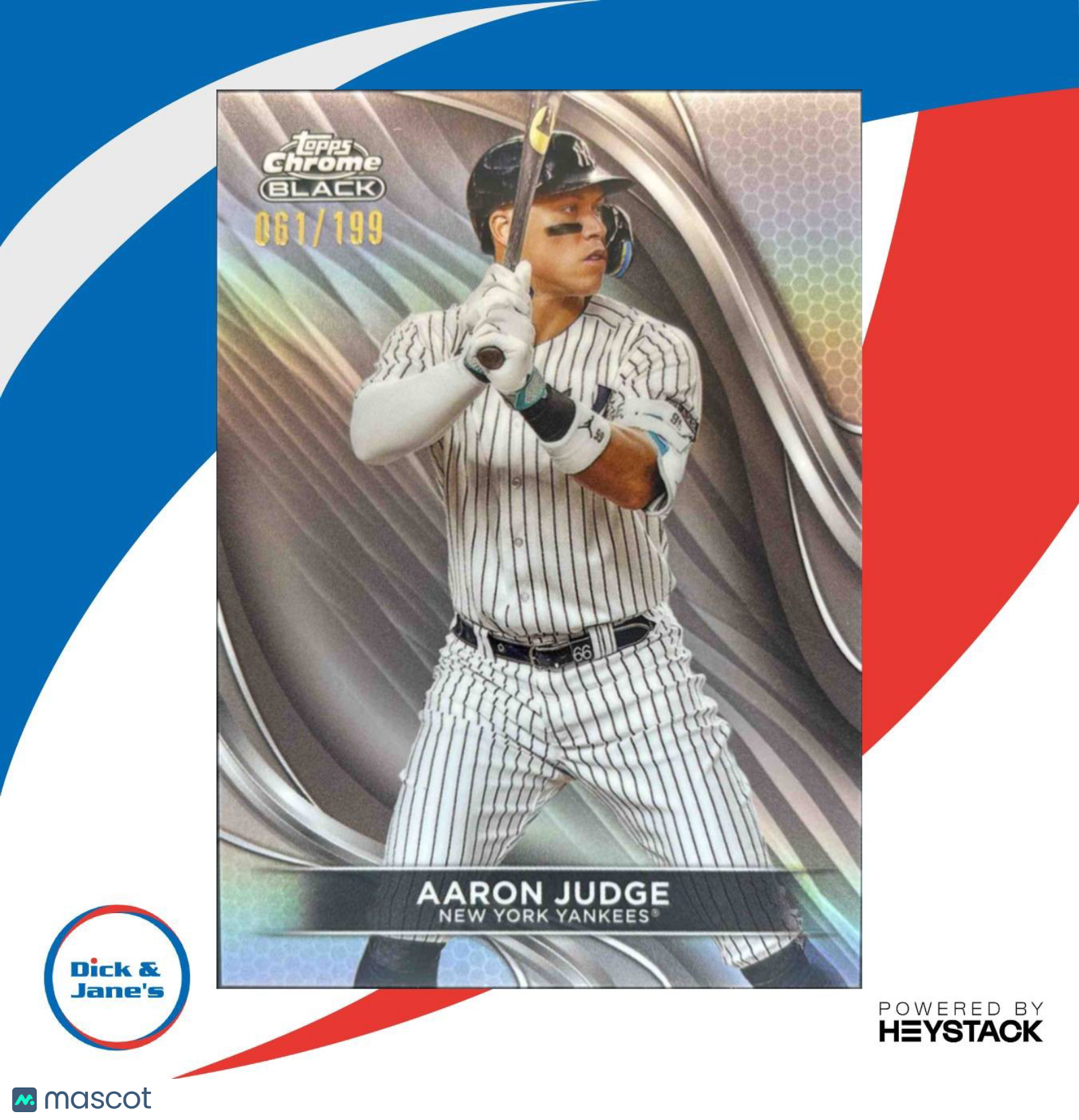 2024 Topps Chrome Black Aaron Judge Refractor 61/199 #100 New York Yankees - Sports Cards