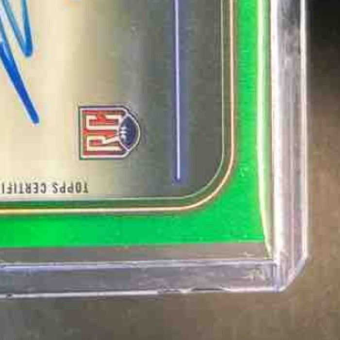2024 Topps Chrome Bo Nix Rookie Auto True Green Refractor /99 RC Auto VAR - Sports Cards