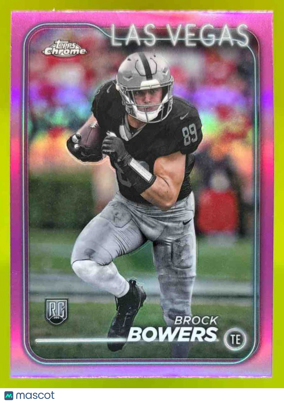 2024 Topps Chrome Brock Bowers Pink Refractor #207 RC Las Vegas Raiders - Sports Cards