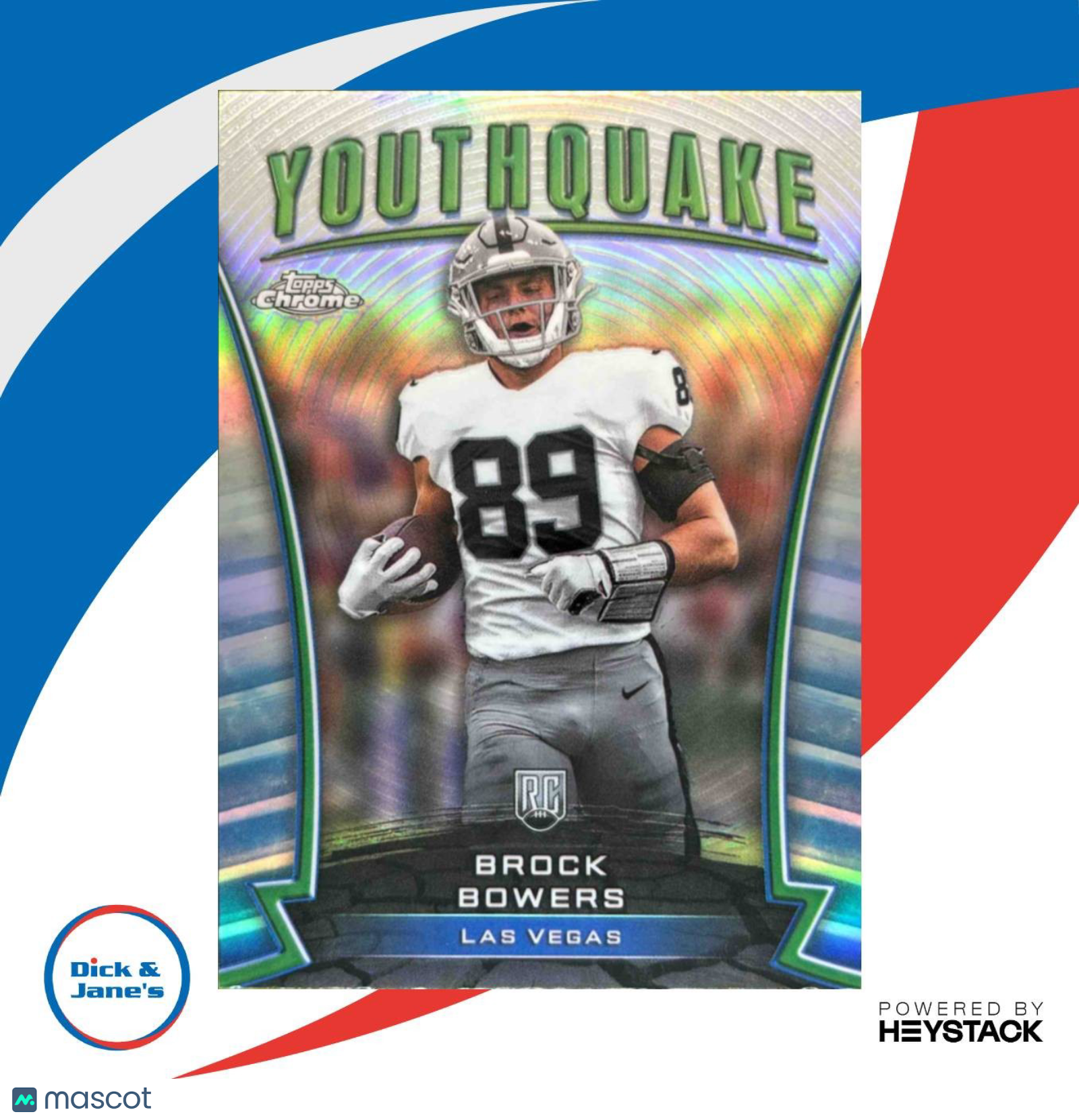 2024 Topps Chrome Brock Bowers Youthquake Refractor #Y-17 RC Las Vegas Raiders - Sports Cards
