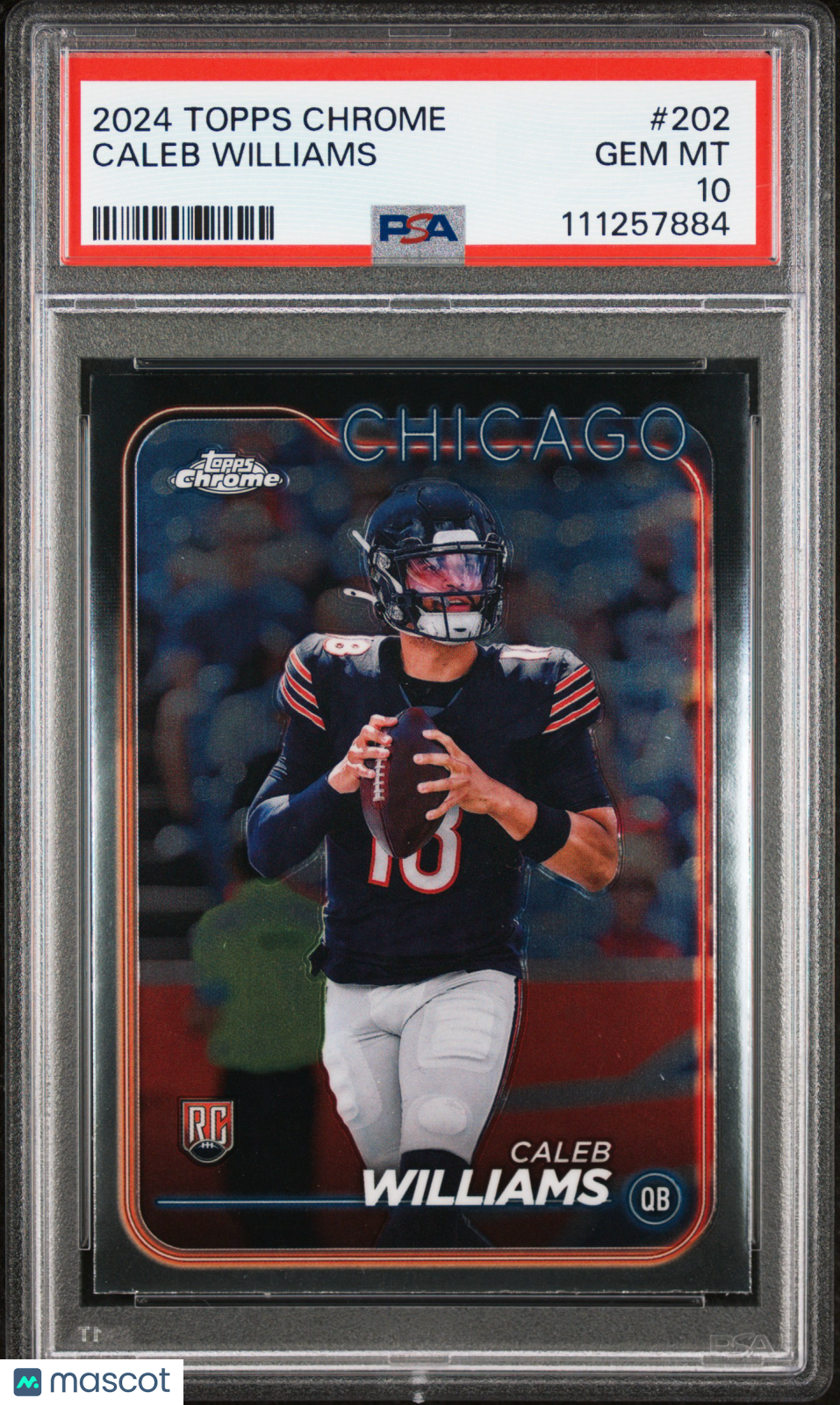 2024 Topps Chrome Caleb Williams Rookie #202 PSA 10 GEM MINT Chicago Bears - Graded Sports Cards