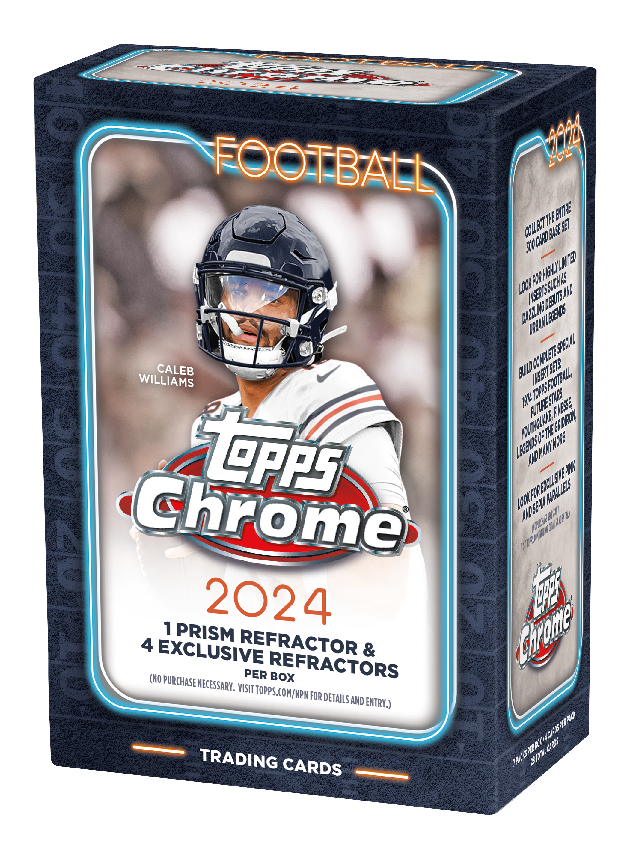 2024 Topps Chrome Football Blaster Value Box (5 Refractors / 6 RCs) - Mega Box
