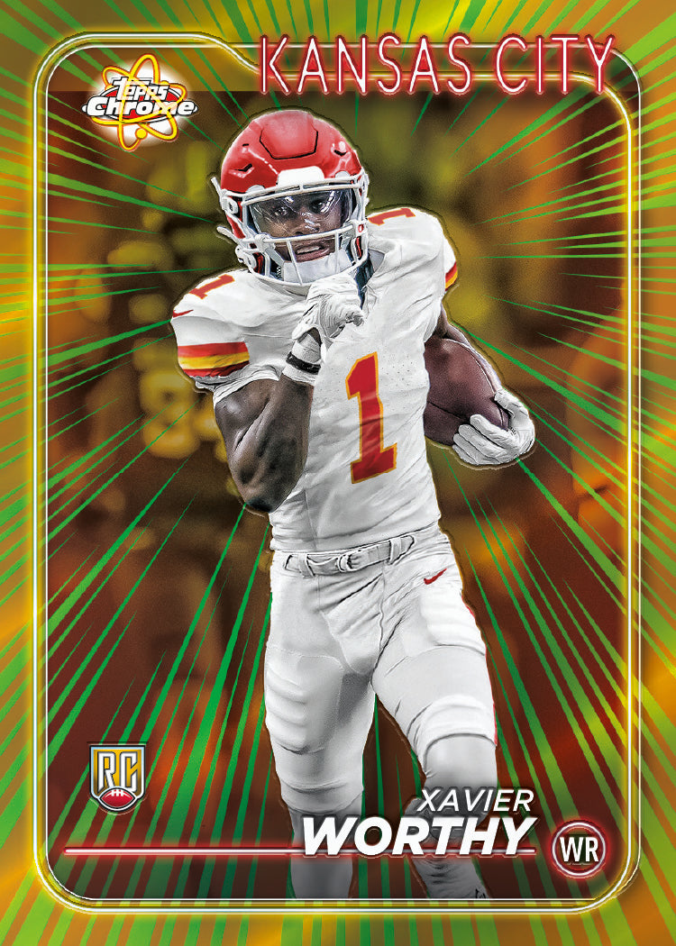 2024 Topps Chrome Football Blaster Value Box (5 Refractors / 6 RCs) - Mega Box