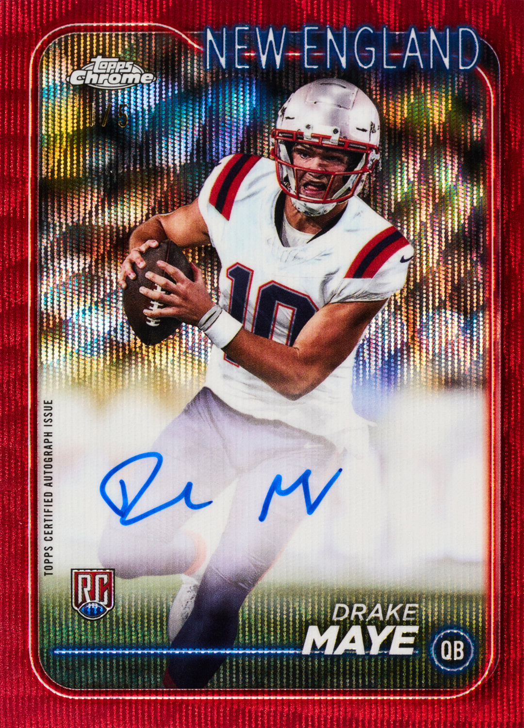 2024 Topps Chrome Football Blaster Value Box (5 Refractors / 6 RCs) - Mega Box