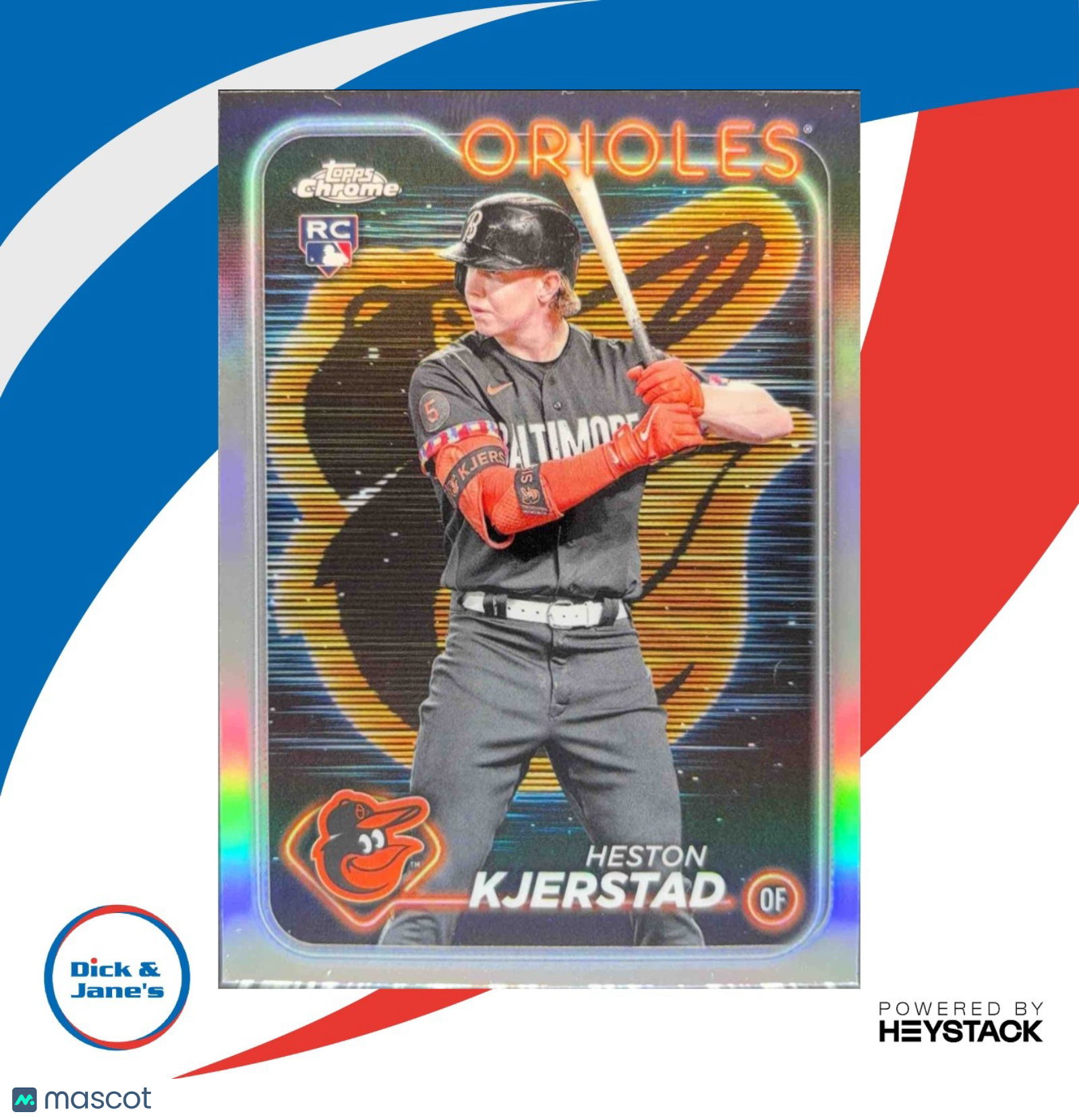 2024 Topps Chrome Heston Kjerstad Lightboard Logo Refractor #142 RC Baltimore - Sports Cards