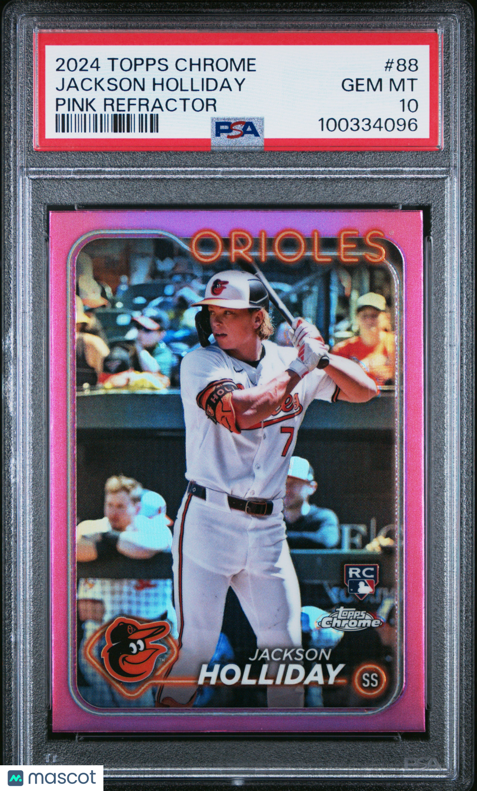 2024 Topps Chrome Jackson Holliday Pink Refractor #88 PSA 10 - Graded Sports Cards