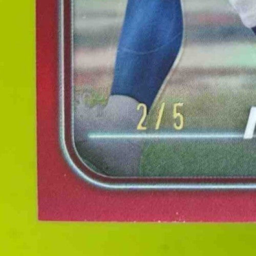 2024 Topps Chrome Ladd McConkey Rookie Relics Red Refractor /5 SWOOSH Chargers - Sports Cards