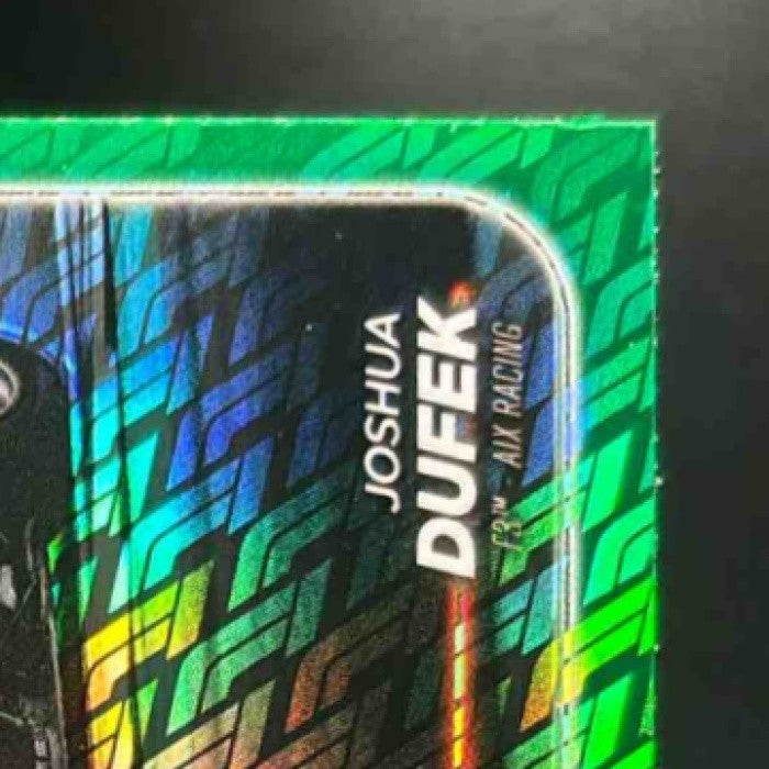 2024 Topps Chrome Logofractor Edition Formula 1 Joshua Dufek Green /99 #141 - Sports Cards